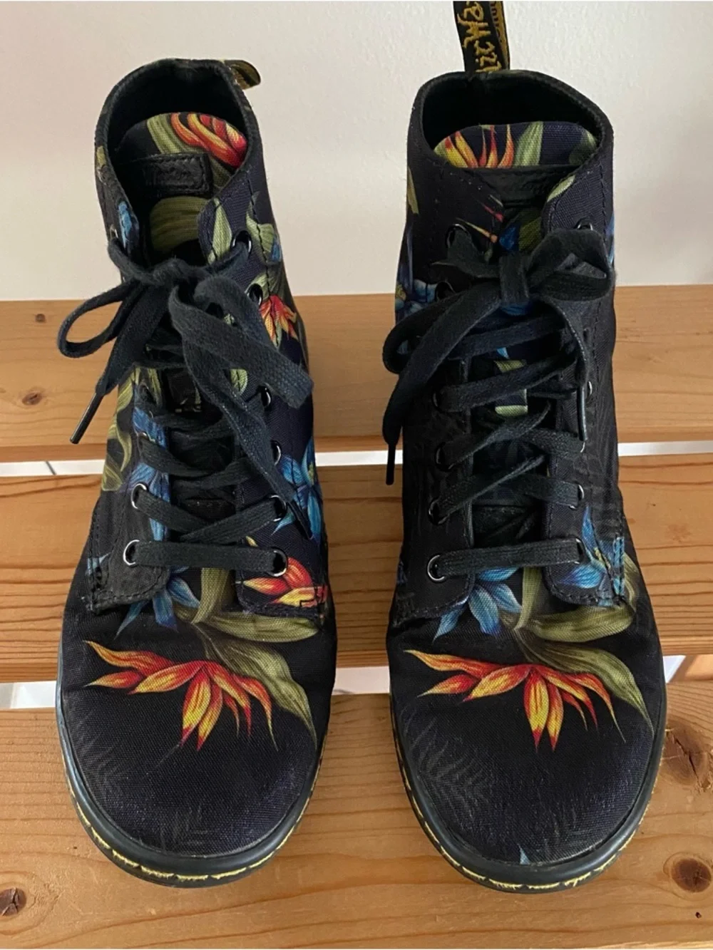 Dr. Martens Doc Martens Hackney Tropical Floral High Top Canvas Boots 6